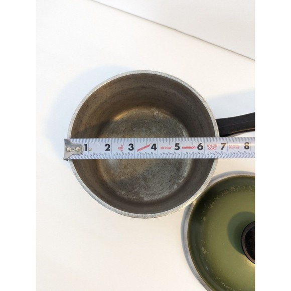 Vintage Avocado Olive Green Club Aluminum Sauce Pan Mid Century with Lid - Picture 10 of 11